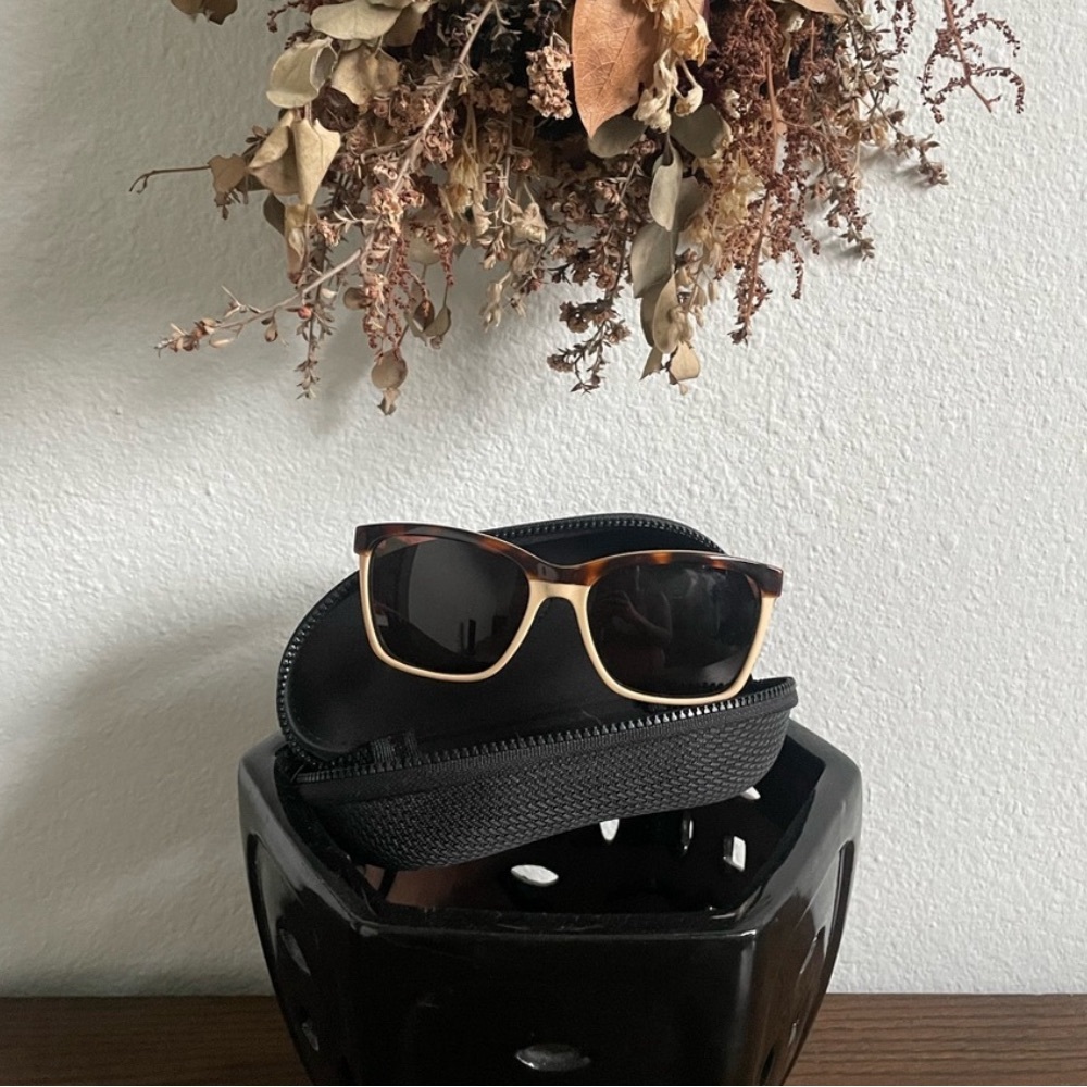 Costa Tortoise and Cream Sunglasses with Black Lenses